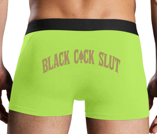 Black Cock Slut - Jack of Spades - Neon Yellow Boxer Brief