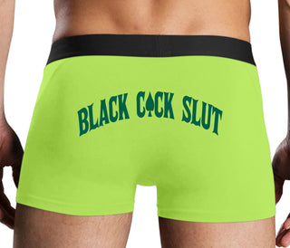 Black Cock Slut - Jack of Spades - Neon Yellow Boxer Brief