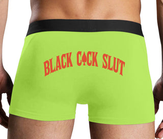 Black Cock Slut - Jack of Spades - Neon Yellow Boxer Brief