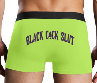 Black Cock Slut - Jack of Spades - Neon Yellow Boxer Brief