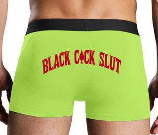 Black Cock Slut - Jack of Spades - Neon Yellow Boxer Brief