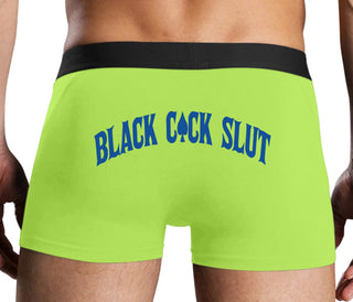 Black Cock Slut - Jack of Spades - Neon Yellow Boxer Brief