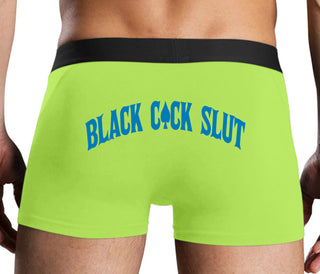 Black Cock Slut - Jack of Spades - Neon Yellow Boxer Brief