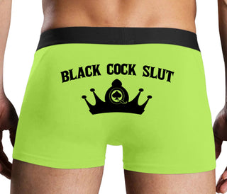 Black Cock Slut - Jack of Spades - Neon Yellow Boxer Brief