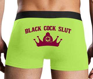 Black Cock Slut - Jack of Spades - Neon Yellow Boxer Brief