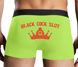 Black Cock Slut - Jack of Spades - Neon Yellow Boxer Brief