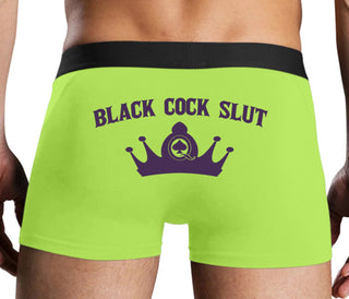 Black Cock Slut - Jack of Spades - Neon Yellow Boxer Brief