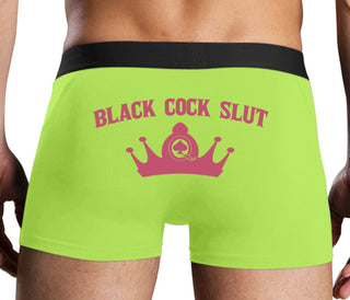 Black Cock Slut - Jack of Spades - Neon Yellow Boxer Brief