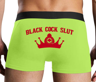 Black Cock Slut - Jack of Spades - Neon Yellow Boxer Brief