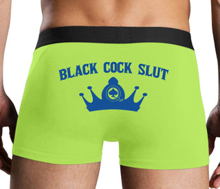 Black Cock Slut - Jack of Spades - Neon Yellow Boxer Brief