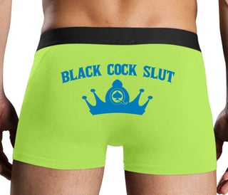 Black Cock Slut - Jack of Spades - Neon Yellow Boxer Brief