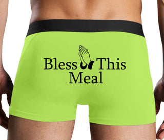 Bless This Meal - Neon Yellow Boxer Brief
