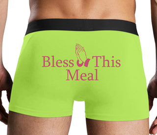 Bless This Meal - Neon Yellow Boxer Brief