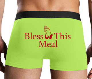 Bless This Meal - Neon Yellow Boxer Brief