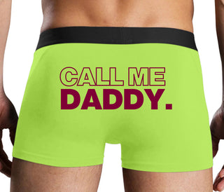 Call Me Daddy - Neon Yellow Boxer Brief