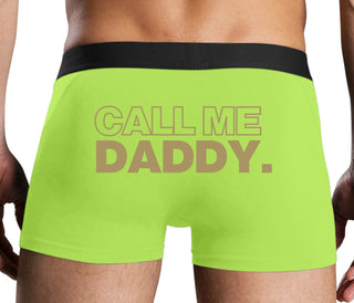 Call Me Daddy - Neon Yellow Boxer Brief