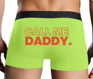 Call Me Daddy - Neon Yellow Boxer Brief