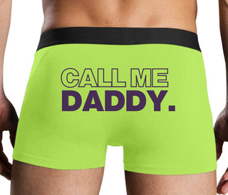 Call Me Daddy - Neon Yellow Boxer Brief