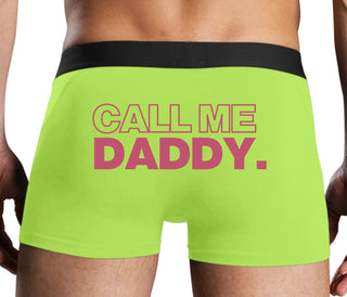 Call Me Daddy - Neon Yellow Boxer Brief