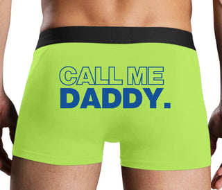 Call Me Daddy - Neon Yellow Boxer Brief