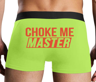 Choke Me Master - Neon Yellow Boxer Brief