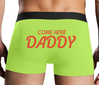Come Here Daddy - Neon Yellow Boxer Brief