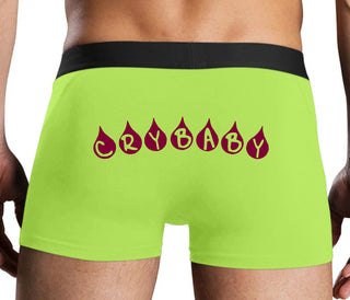 Crybaby Tear Design - Neon Yellow Boxer Brief