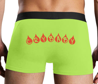 Crybaby Tear Design - Neon Yellow Boxer Brief