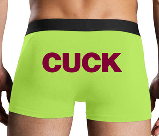 Cuck - Bold Design - Neon Yellow Boxer Brief
