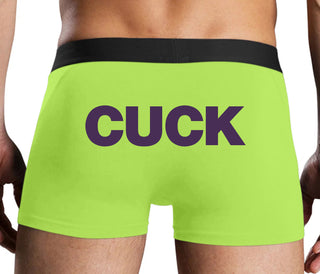 Cuck - Bold Design - Neon Yellow Boxer Brief