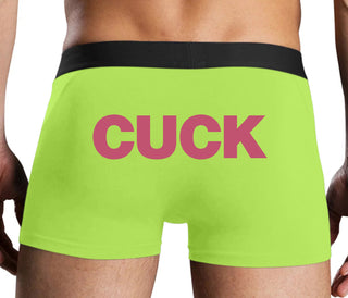 Cuck - Bold Design - Neon Yellow Boxer Brief