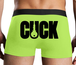Cuck - Lock Logo - Neon Yellow Boxer Brief