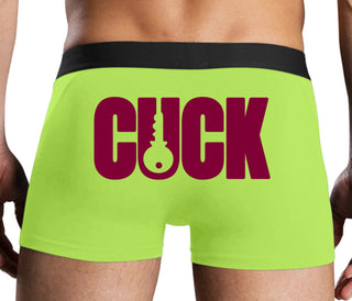 Cuck - Lock Logo - Neon Yellow Boxer Brief