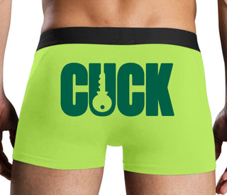 Cuck - Lock Logo - Neon Yellow Boxer Brief