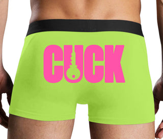 Cuck - Lock Logo - Neon Yellow Boxer Brief