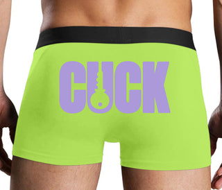Cuck - Lock Logo - Neon Yellow Boxer Brief