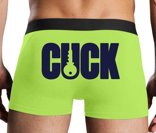 Cuck - Lock Logo - Neon Yellow Boxer Brief