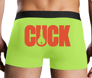 Cuck - Lock Logo - Neon Yellow Boxer Brief