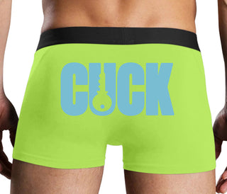 Cuck - Lock Logo - Neon Yellow Boxer Brief