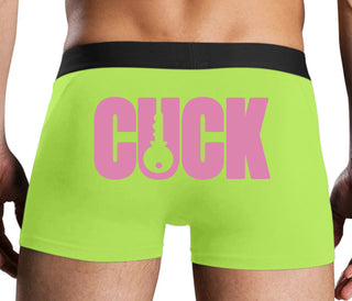 Cuck - Lock Logo - Neon Yellow Boxer Brief