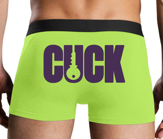 Cuck - Lock Logo - Neon Yellow Boxer Brief