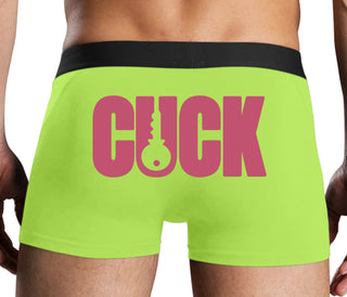 Cuck - Lock Logo - Neon Yellow Boxer Brief