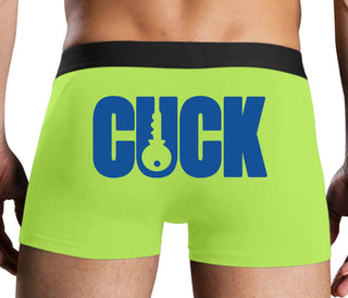 Cuck - Lock Logo - Neon Yellow Boxer Brief