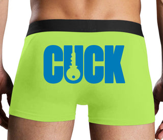 Cuck - Lock Logo - Neon Yellow Boxer Brief