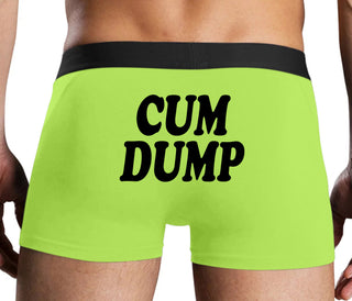 Cum Dump - Bold Design - Neon Yellow Boxer Brief