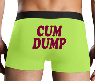 Cum Dump - Bold Design - Neon Yellow Boxer Brief