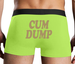 Cum Dump - Bold Design - Neon Yellow Boxer Brief