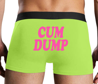 Cum Dump - Bold Design - Neon Yellow Boxer Brief