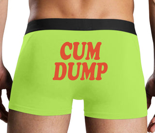 Cum Dump - Bold Design - Neon Yellow Boxer Brief