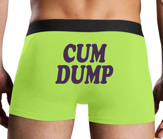 Cum Dump - Bold Design - Neon Yellow Boxer Brief